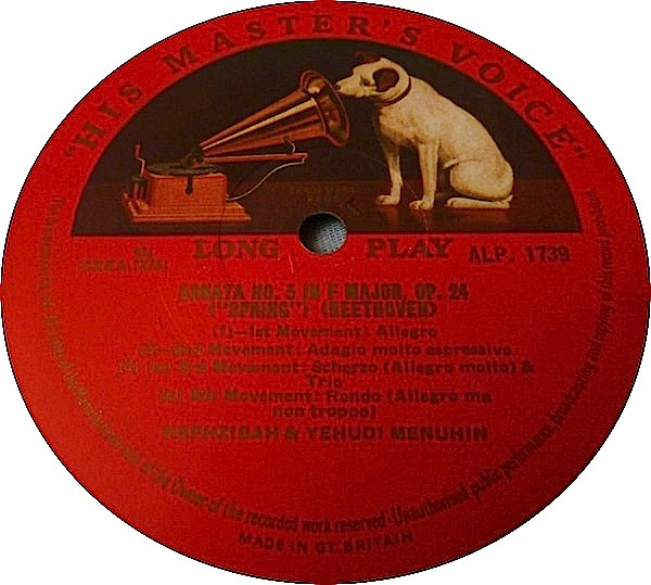 Beethoven* - Hephzibah* & Yehudi Menuhin – Violin Sonatas No. 5 (